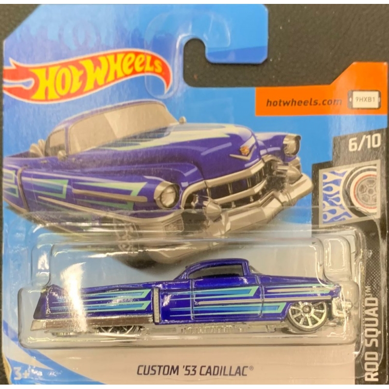 HOT WHEELS - CUSTOM ´53 CADILLAC AZUL DE 2018 6/10 COM BLISTER PEQUENO