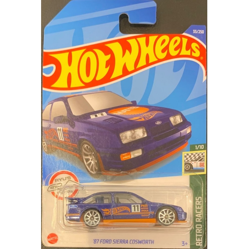 HOT WHEELS - ´87 FORD SIERRA COSWORTH AZUL DE 2021 1/10 COM BLISTER NORMAL