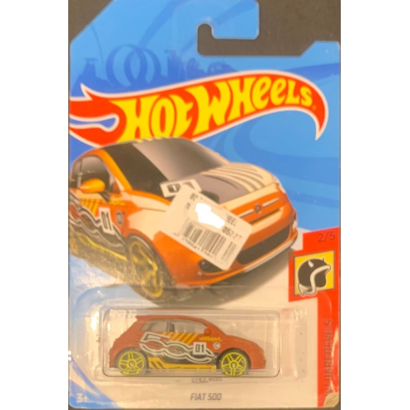 HOT WHEELS - FIAT 500 MARROM DE 2017 2/5 COM BLISTER NORMAL