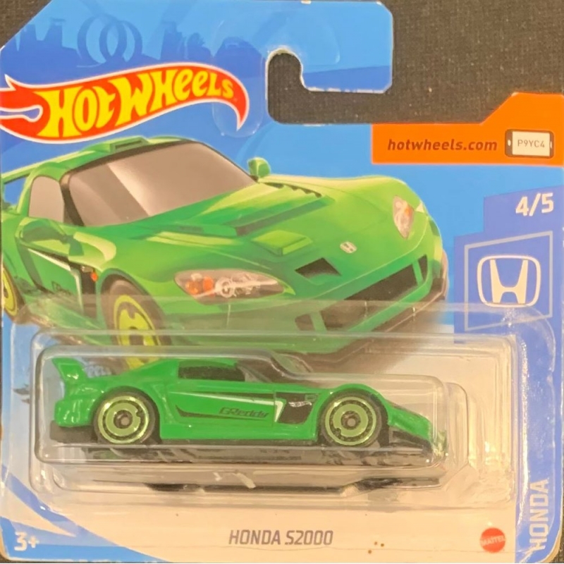 HOT WHEELS - HONDA 2000 VERDE DE 2018 4/5 COM BLISTER PEQUENO