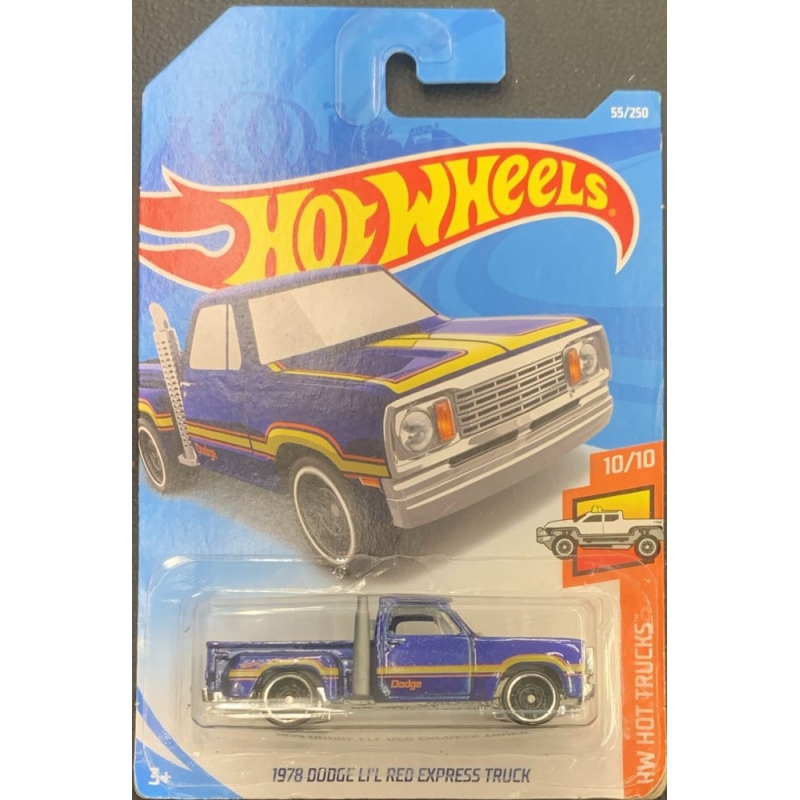 HOT WHEELS 1978 DODGE L IL RED EXPRESS TRUCK 10/10 2017AZUL COM EMBALAGEM NORMAL