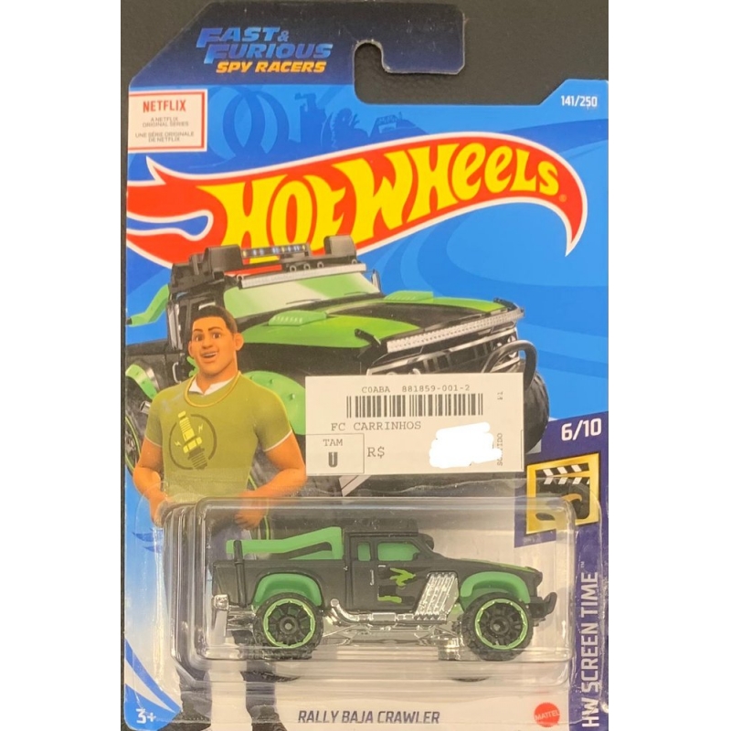 HOT WHEELS - RALLY BAJA CRAWLER PRETO CAMUFLADO DE 2020 6/10 COM BLISTER NORMAL