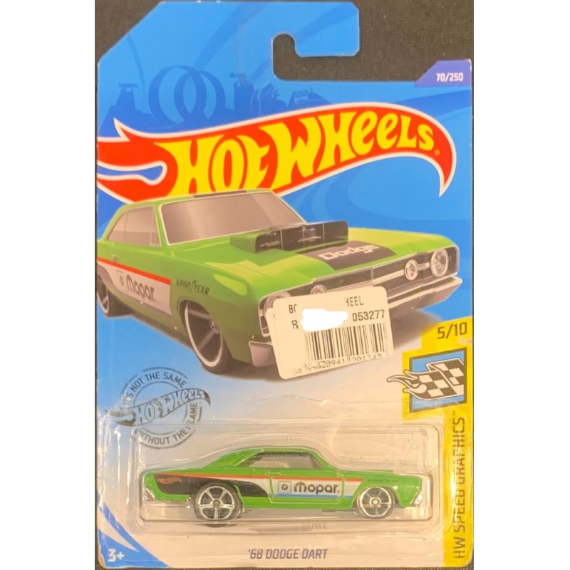 HOT WHEELS - ´68 DODGE DART VERDE DE 2018 5/10 COM BLISTER NORMAL