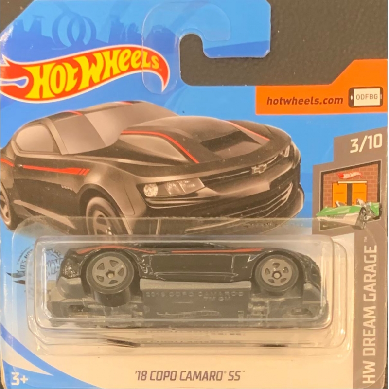 HOT WHEELS - ´18 COPO CAMARO SS PRETO DE 2018 3/10 COM BLISTER PEQUENO