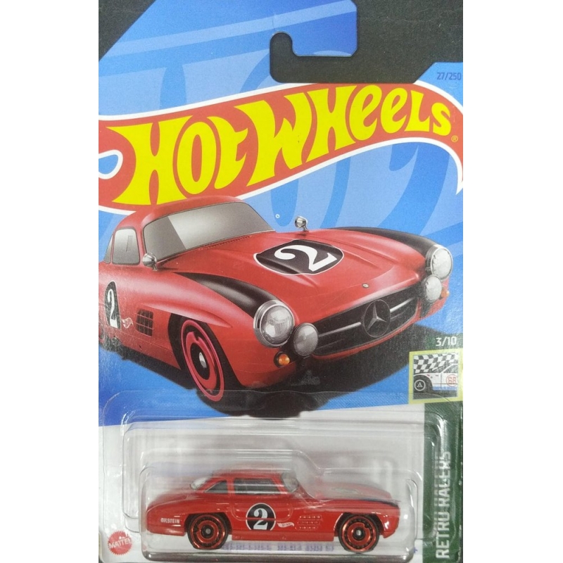 HOT WHEELS MERCEDES-BENZ 300 SL 3/10 2021 VERMELHO EMBALAGEM NORMAL