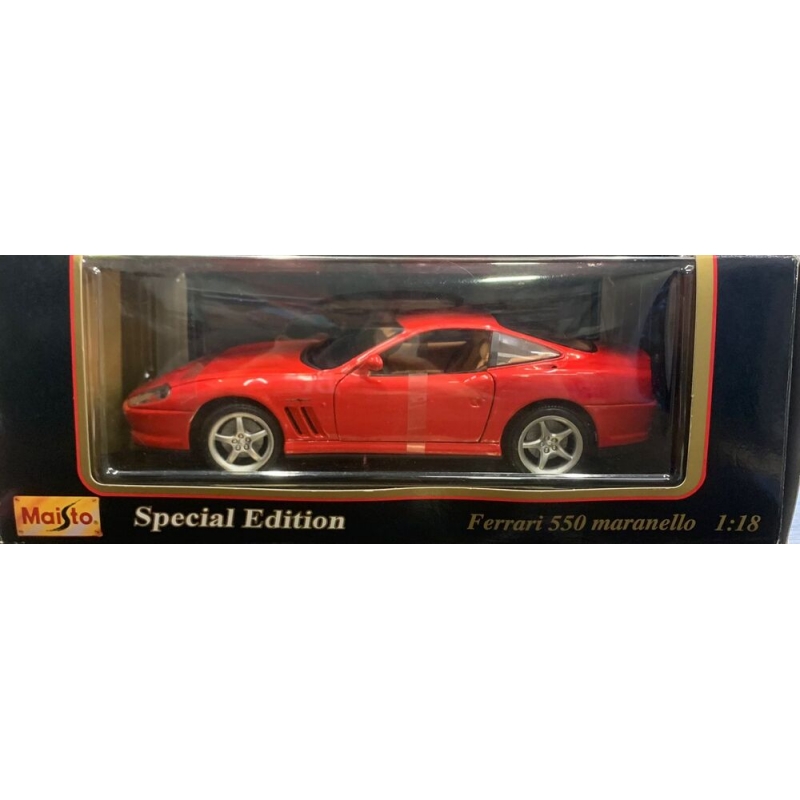 MINIATURA MAISTO 1:18 FERRARI 550 MARANELLO 1996 VERMELHA SPECIAL EDITION