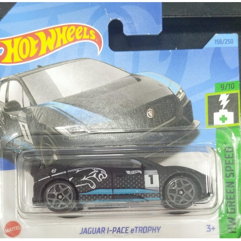 HOT WHEELS JAGUAR I-PACE E TROPHY 9/10 PRETO 2021 EMBALAGEM PEQUENA