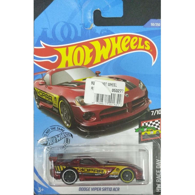 HOT WHEELS DODGE VIPER SRT10 ACR 7/10 2018 VERMELHO EMBALAGEM NORMAL