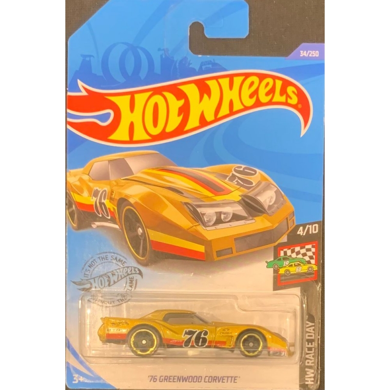 HOT WHEELS - ´76 GREENWOOD CORVETTE DOURADO 4/10 COM BLISTER NORMAL