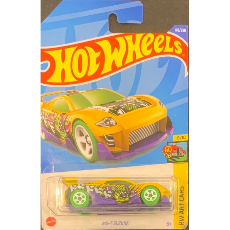 HOT WHEELS - MS-T SUZUKA AMARELO DE 2021 6/10 COM BLISTER NORMAL