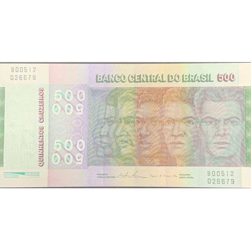BRASIL CEDULA DE 500 CRUZEIROS C150 FLOR DE ESTAMPA 1979 