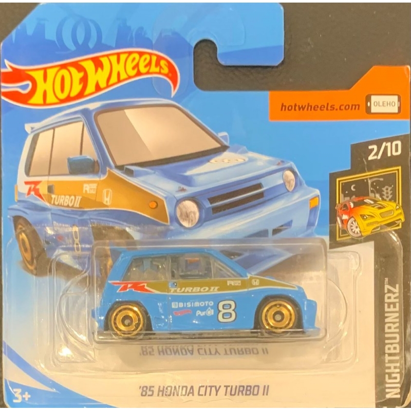 HOT WHEELS - ´85 HONDA CITY TURBO II AZUL DE 2018 2/10 COM BLISTER PEQUENO