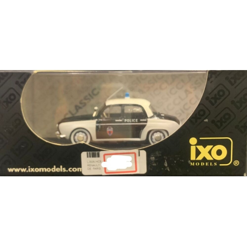 MINIATURA 1:43 IXO MODELS RENAULT DAUPHINE ´´PIE´´ POLICE DE PARIS 1962 PRETO