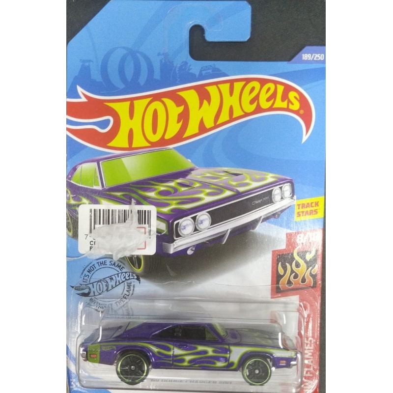 HOT WHEELS - 69 DODGE CHARGER 500 8/10 ROXO 2018 BLISTER NORMAL