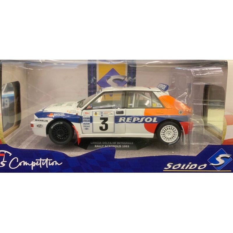 MINIATURA 1:18 SOLIDO COMPETITION LANCIA DELTA HF INTEGRALE RALLY ACROPOLIS 1993