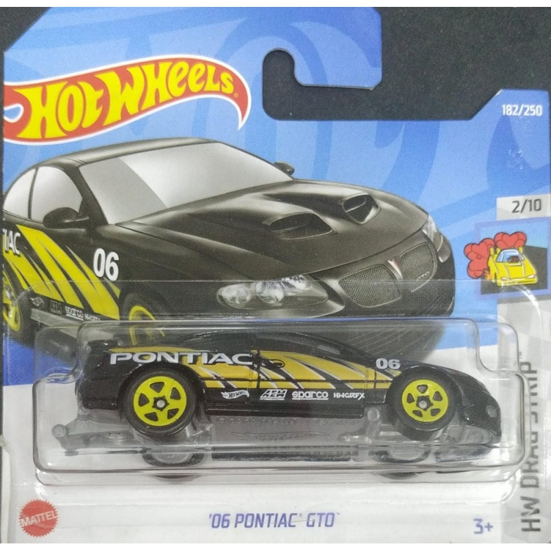 HOT WHEELS 06 PONTIAC GTO 2/10 PRETO 2021 EMBALAGEM PEQUENA