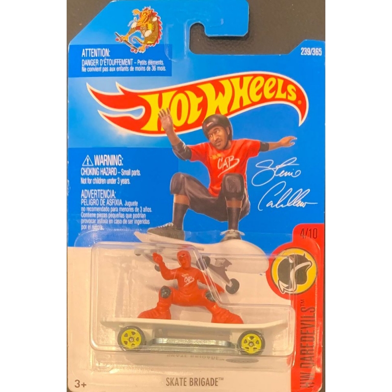 HOT WHEELS - SKATE BRIGADE BRANCO DE 2015 4/10 COM BLSITER NORMAL