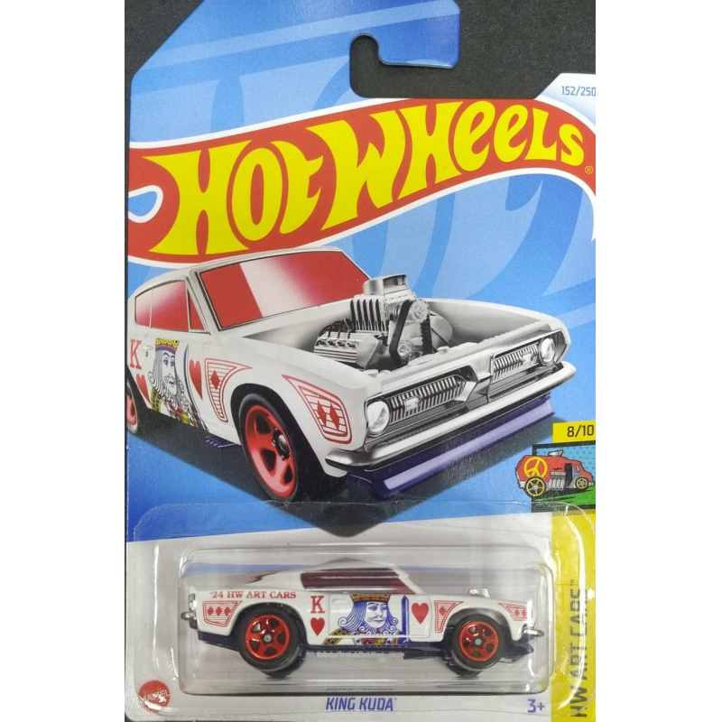 HOT WHEELS KING KUDA 8/10 2021 BRANCO COM VERMELHO EMBALAGEM NORMAL