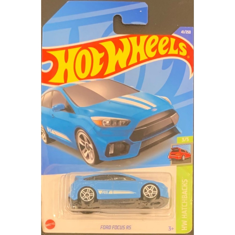 HOT WHEELS - FORD FOCUS RS AZUL DE 2021 3/5 COM BLISTER NORMAL