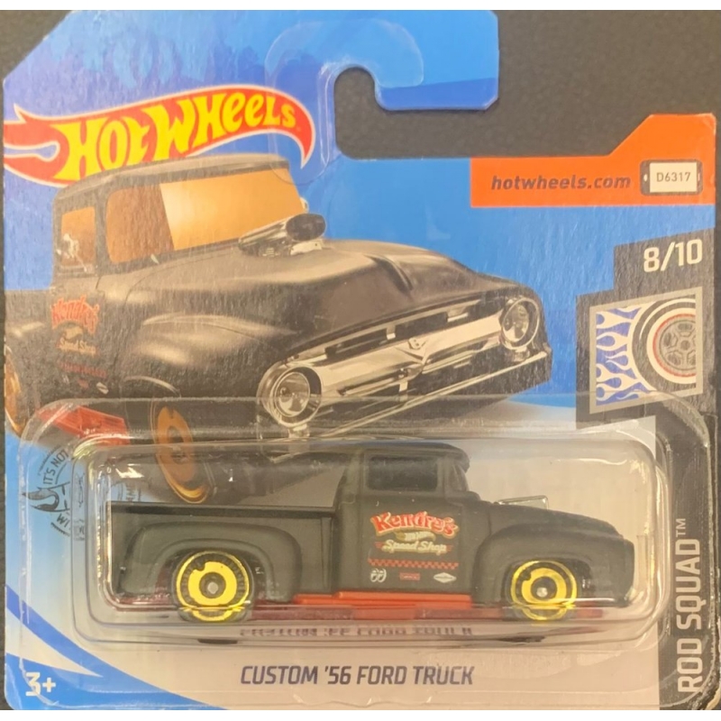 HOTWHEELS - CUSTOM ´56 FORD TRUCK PRETO DE 2018 8/10 COM BLISTER PEQUENO