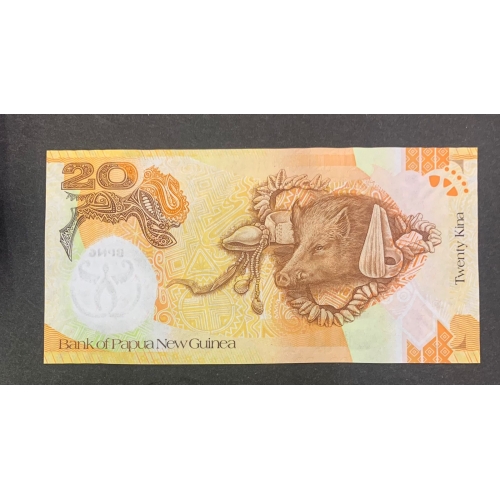 PAPUA NOVA GUINE - CEDULA DE 20 KINA DO BANCO DA PAPUA NOVA GUINE - FLOR DE ESTAMPA