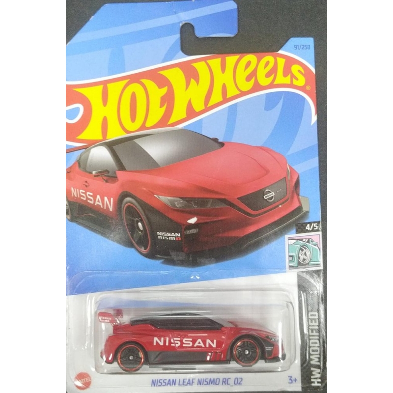 HOT WHEELS NISSAN LEAF NISMO RC_02 4/5 2021 VERMELHO EMBALAGEM NORMAL