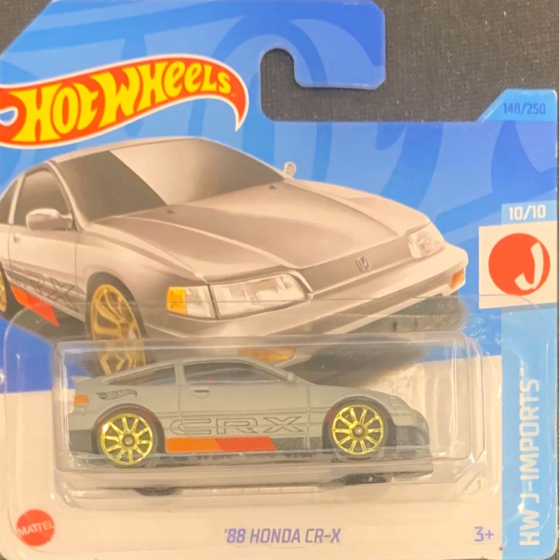 HOT WHEELS - ´88 HONDA CR-X CINZA DE 2021 10/10 COM BLISTER PEQUENO