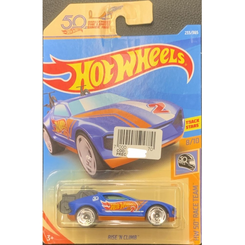 HOT WHEELS RISE N CLIMB 8/10 2017 AZUL COM EMBALAGEM NORMAL