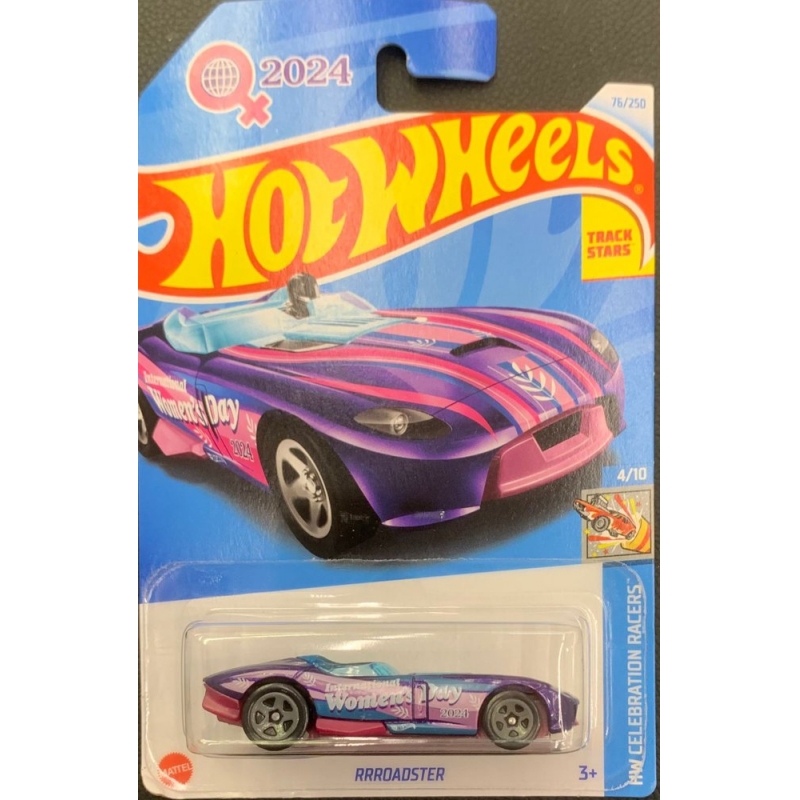 HOT WHEELS - WOMEN´S DAY 2024 RRROADSTER ROXO DE 2021 4/10 COM BLISTER NORMAL