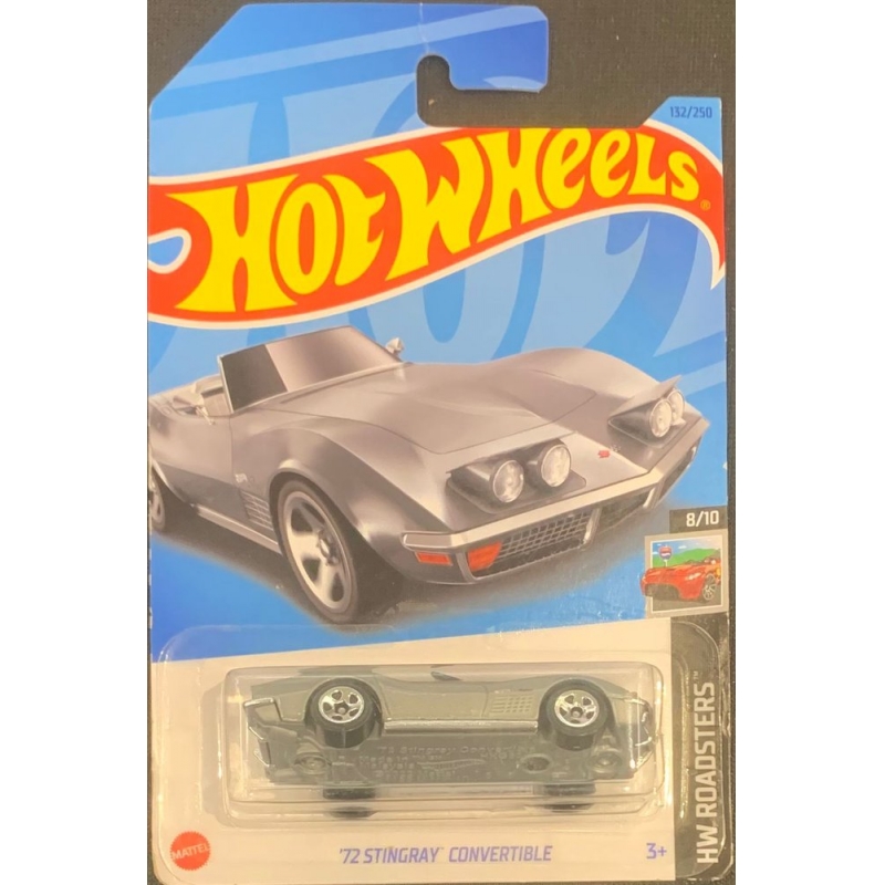 HOT WHEELS - ´72 STINGRAY CONVERTIBLE CINZA DE 2021 8/10 COM BLISTER NORMAL