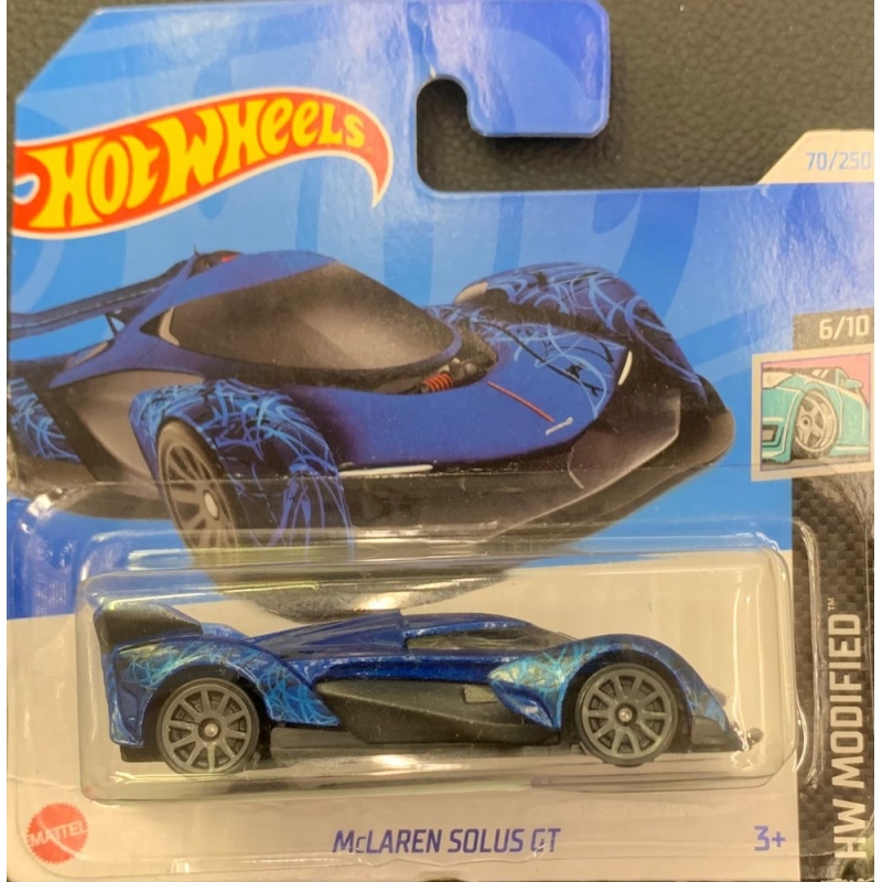 HOT WHEELS - MCLAREN SOLUS GT AZUL DE 2021 6/10 COM BLISTER PEQUENO