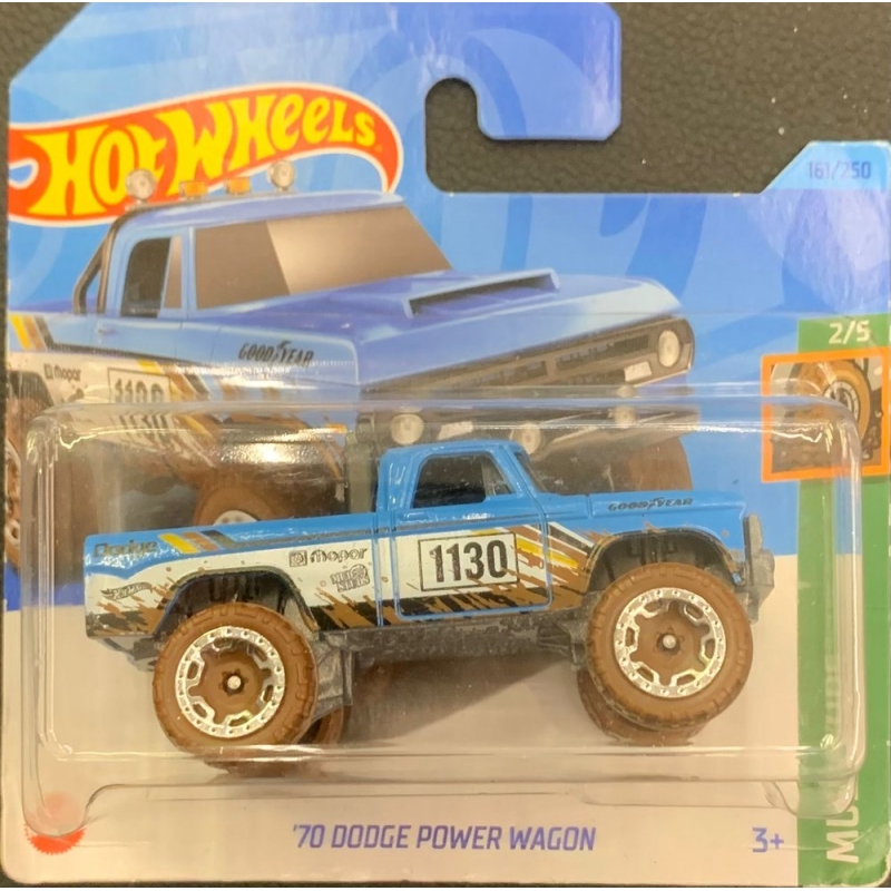 HOT WHEELS - ´70 DODGE POWER WAGON AZUL DE 2021 2/5 COM BLISTER PEQUENO