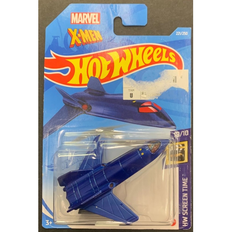 HOT WHEELS -X-MEN X-JET AZUL DE 2020 COMBLISTER NORMAL 10/10