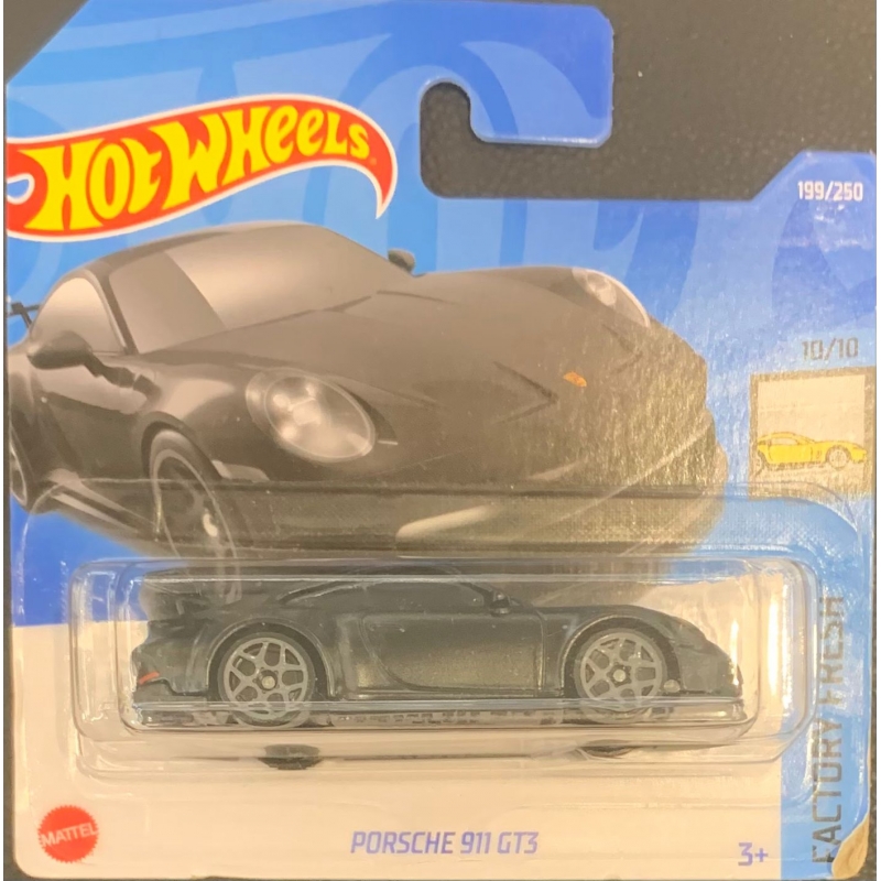 HOT WHEELS - PORSCHE 911 GT3 PRETO DE 2021 10/10 COM BLISTER PEQUENO