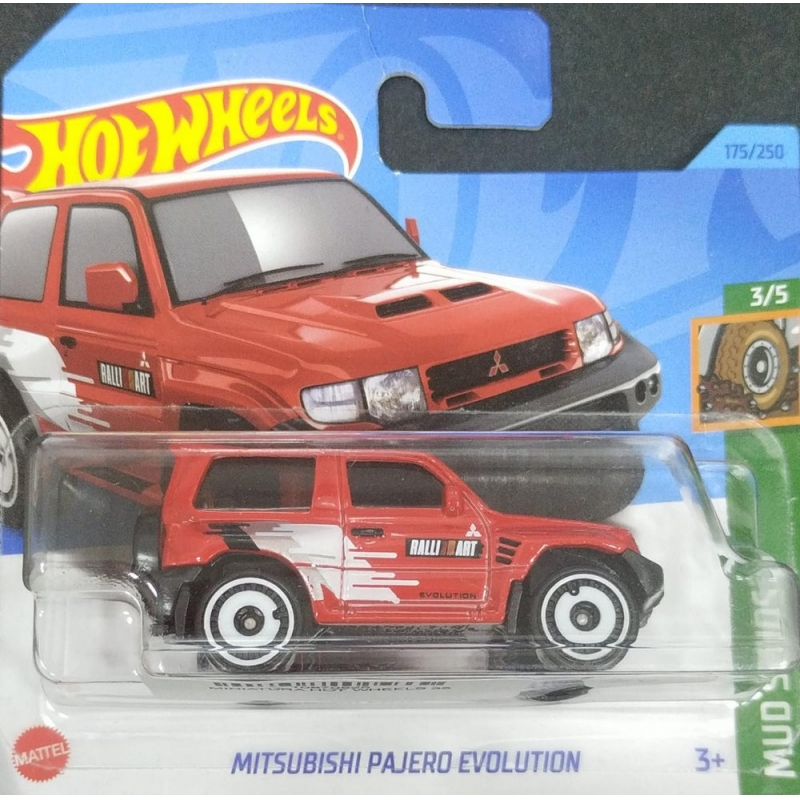 HOT WHEELS MITSUBISHI PAJERO EVOLUTION 3/5 2021 VERMELHO EMBALAGEM PEQUENA