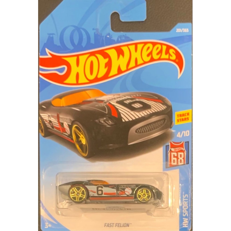 HOT WHEELS - FAST FELION PRETO DE 2017 4/10 COM BLISTER NORMAL