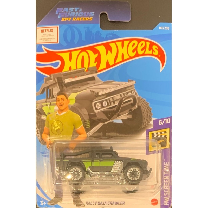 HOT WHEELS - RALLY BAJA CRAWLER PRETO E VERDE DE 2020 6/10 COM BLISTER NORMAL