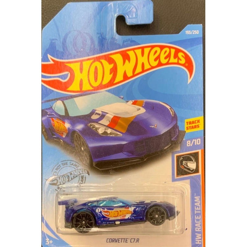 HOT WHEELS - CORVETTE C7.R AZUL DE2018 8/10 COM BLISTER NORMAL