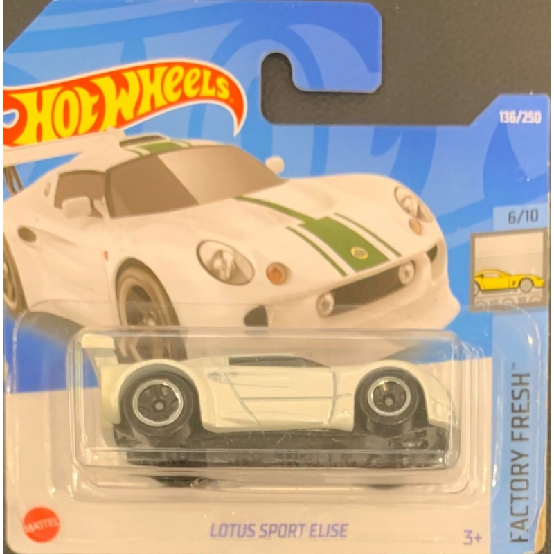 HOT WHEELS - LOTUS SPORT ELISE BRANCO DE 2021 6/10 COM BLISTER PEQUENO