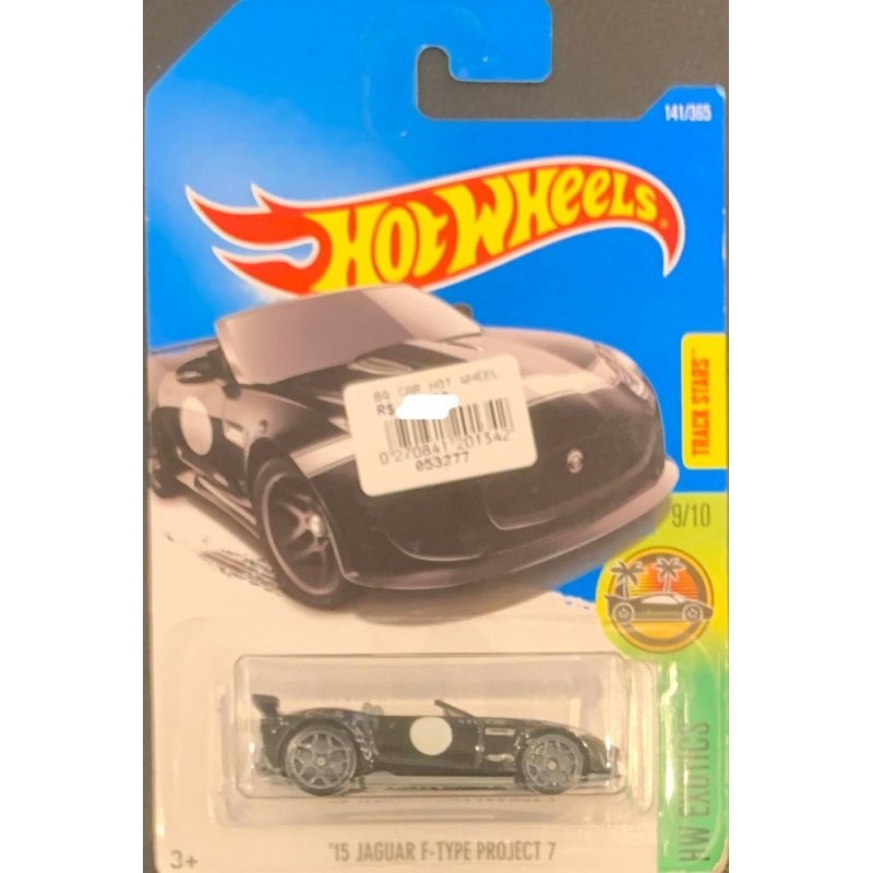 HOT WHEELS - ´15 JAGUAR F-TYPE PROJECT 7 PRETO DE 2015 9/10 COM BLISTER NORMAL