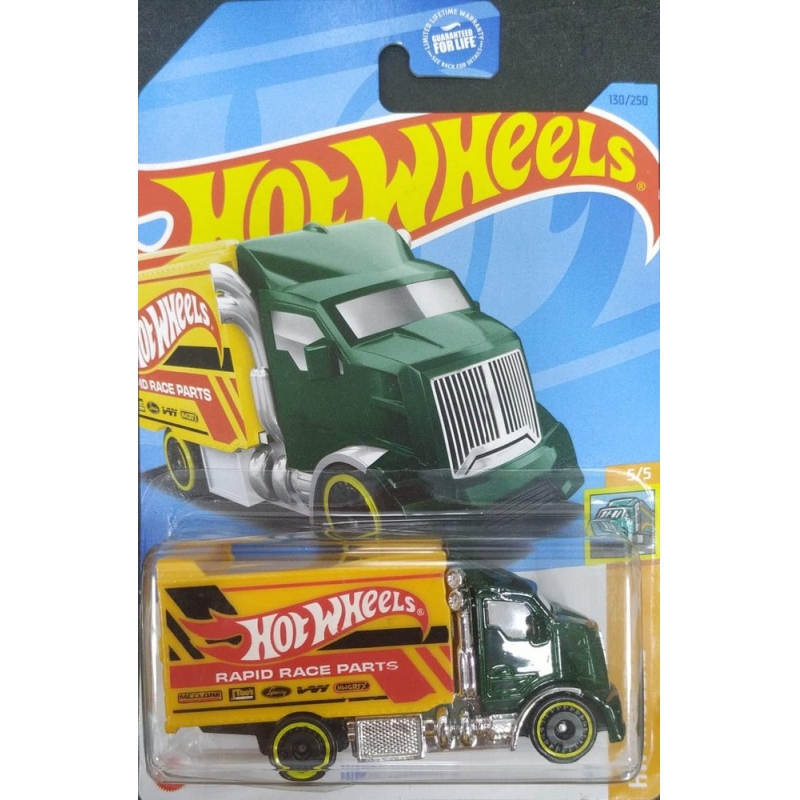 HOT WHEELS HIWAY HAULER 2 5/5 2021 VERDE COM AMARELO