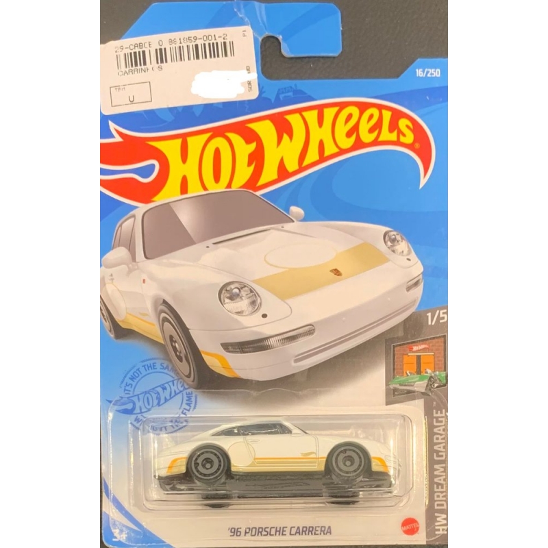 HOT WHEELS - ´96 PORSCHE CARRERA BRANCO DE 2020 1/5 COM BLISTER NORMAL