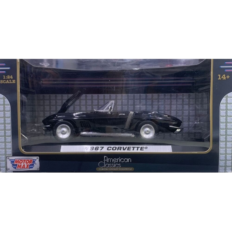 MINIATURA 1:24 AMERICAN CLASSICS 1967 CORVETTE PRETO