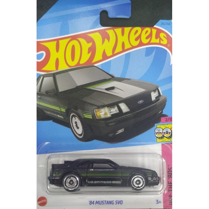 HIT WHEELS 84 MUSTANG SVO DE 2021 PRETO 2/10 COM BLISTER NORMAL