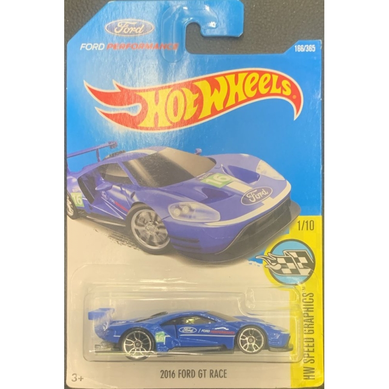 HOT WHEELS 2016 FORD GT RACE 1/10 2015 AZUL COM EMBALAGEM NORMAL