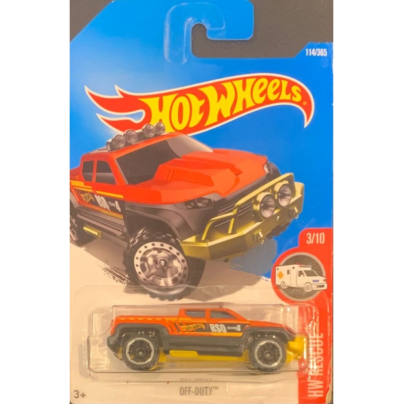 HOT WHEELS - OFF-DUTY LARANJA DE 2015 3/10 COM BLISTER NORMAL