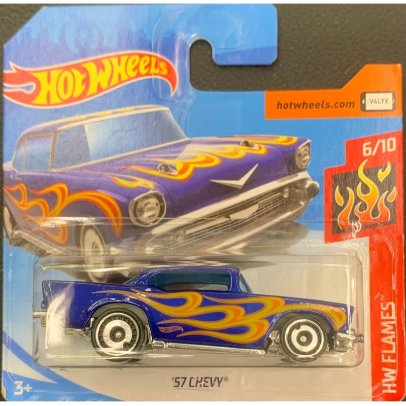 HOT WHEELS - ´57 CHEVY AZUL DE 2018 6/10 COM BLISTER PEQUENO