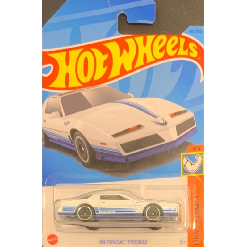 HOT WHEELS - ´84 PONTIAC FIREBIRD BRANCO DE 2021 8/10 COM BLISTER NORMAL