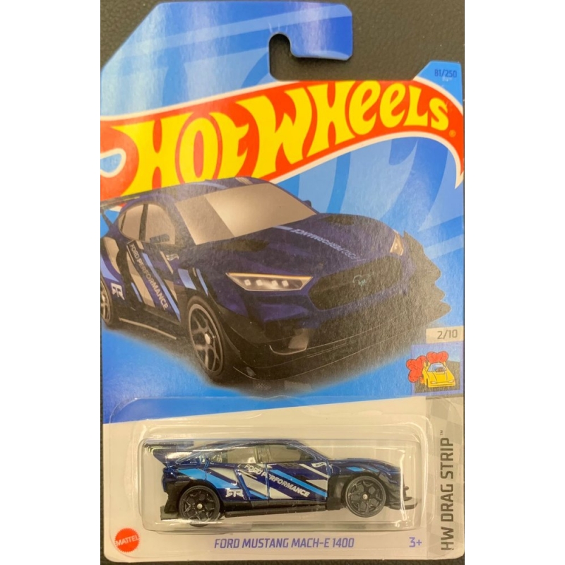 HOT WHEELS - FORD MUSTANG MACH-E 1400 AZUL ESCURO DE 2021 2/10 BLISTER NORMAL