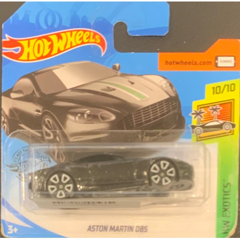 HOT WHEELS - ASTON MARTIN DBS PRETO DE 2018 10/10 COM BLISTER PEQUENO